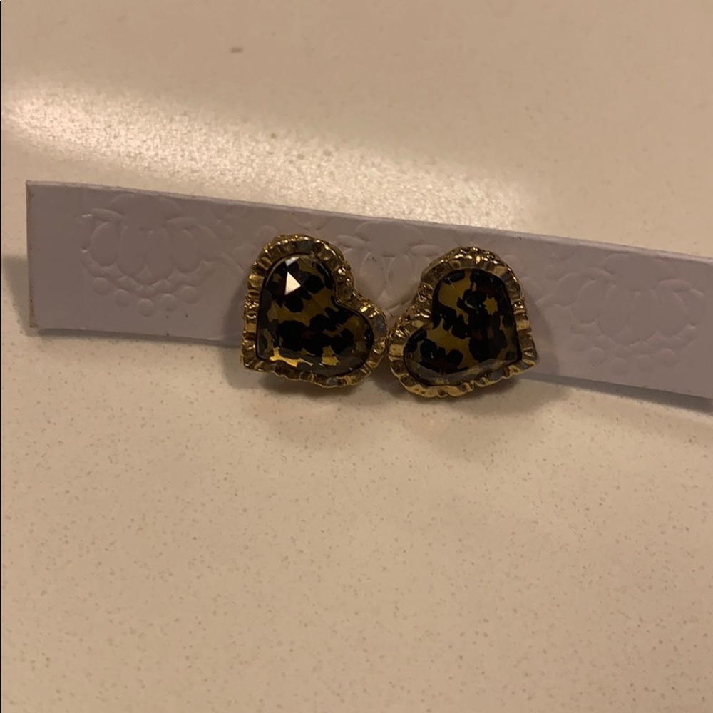 Betsey Johnson Heart Earrings